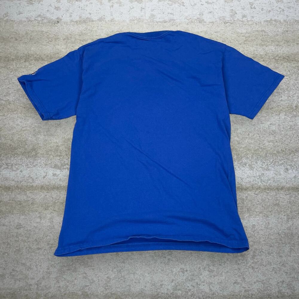 Vintage Y2K Champion Yale University Shirt Mens M Royal Blue Cotton Short Sleeve - Picture 2 of 5